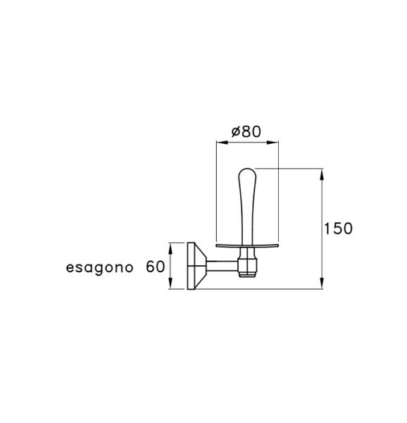  Móc treo giấy vệ sinh đứng không nắp chụp bằng đồng Eccelsa - 1035 