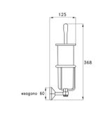  Cọ chà rửa vệ sinh toilet treo tường bằng đồng Eccelsa - 1052 