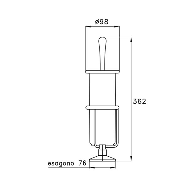  Cọ chà rửa vệ sinh toilet để sàn bằng đồng Eccelsa - 1054 