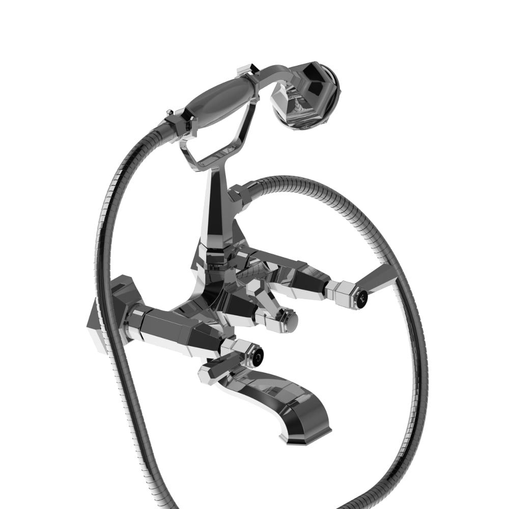  Vòi bồn tắm gắn tường có vòi sen cầm tay bằng đồng Eccelsa - 3274-306 
