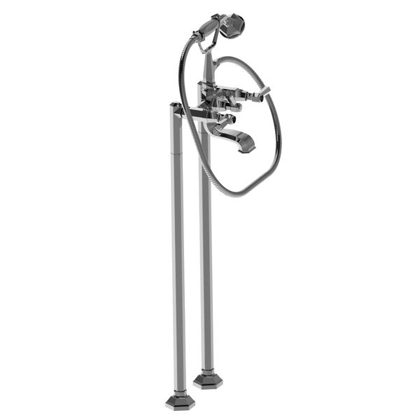  Vòi bồn tắm gắn sàn có vòi sen cầm tay bằng đồng Eccelsa - 3274CL306 