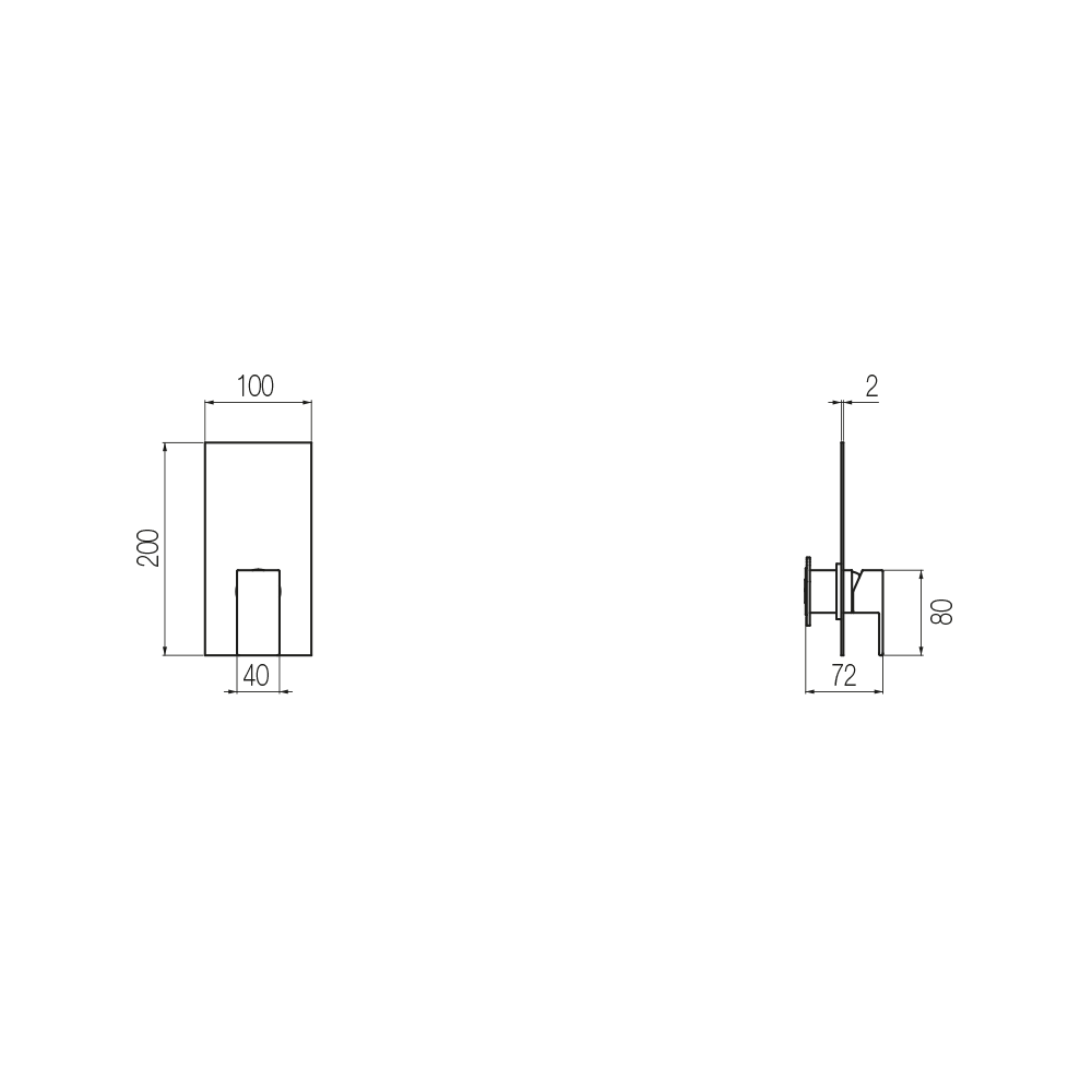  External Part - Bộ trộn 1 đầu ra bằng đồng Hito Cinquantuno - Geda Wellness - EM51 