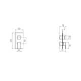  External Part - Bộ trộn 2 đầu ra bằng đồng Hito Cinquantuno - Geda Wellness - EM52 