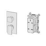  External Part - Bộ trộn 2 đầu ra bằng đồng Hito Cinquantuno - Geda Wellness - EM52 