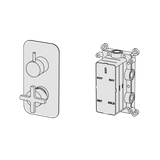  External Part - Bộ trộn 2 đầu ra bằng đồng Hugò - Geda Wellness - EMH2 