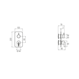  External Part - Bộ trộn 3 đầu ra bằng đồng Hugò - Geda Wellness - EMH3 