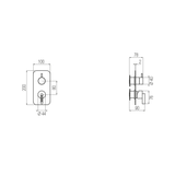  External Part - Bộ trộn 2 đầu ra bằng đồng Koè - Geda Wellness - EMK2 