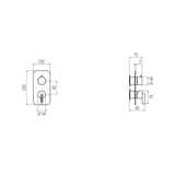  External Part - Bộ trộn 3 đầu ra bằng đồng Koè - Geda Wellness - EMK3 