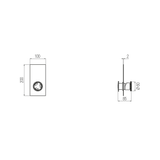  External Part - Bộ trộn 1 đầu ra bằng đồng Tibò - Geda Wellness - EMO1 