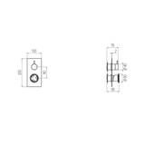  External Part - Bộ trộn 2 đầu ra bằng đồng Tibò - Geda Wellness - EMO2 