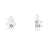  External Part - Bộ trộn 3 đầu ra bằng đồng Tibò - Geda Wellness - EMO3 