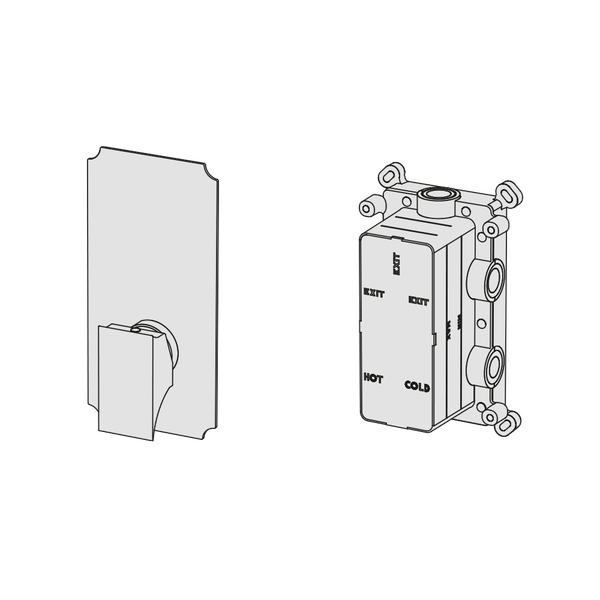  External Part - Bộ trộn 1 đầu ra bằng đồng Rajia - Geda Wellness - EMR1 