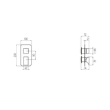  External Part - Bộ trộn 3 đầu ra bằng đồng Rajia - Geda Wellness - EMR3 