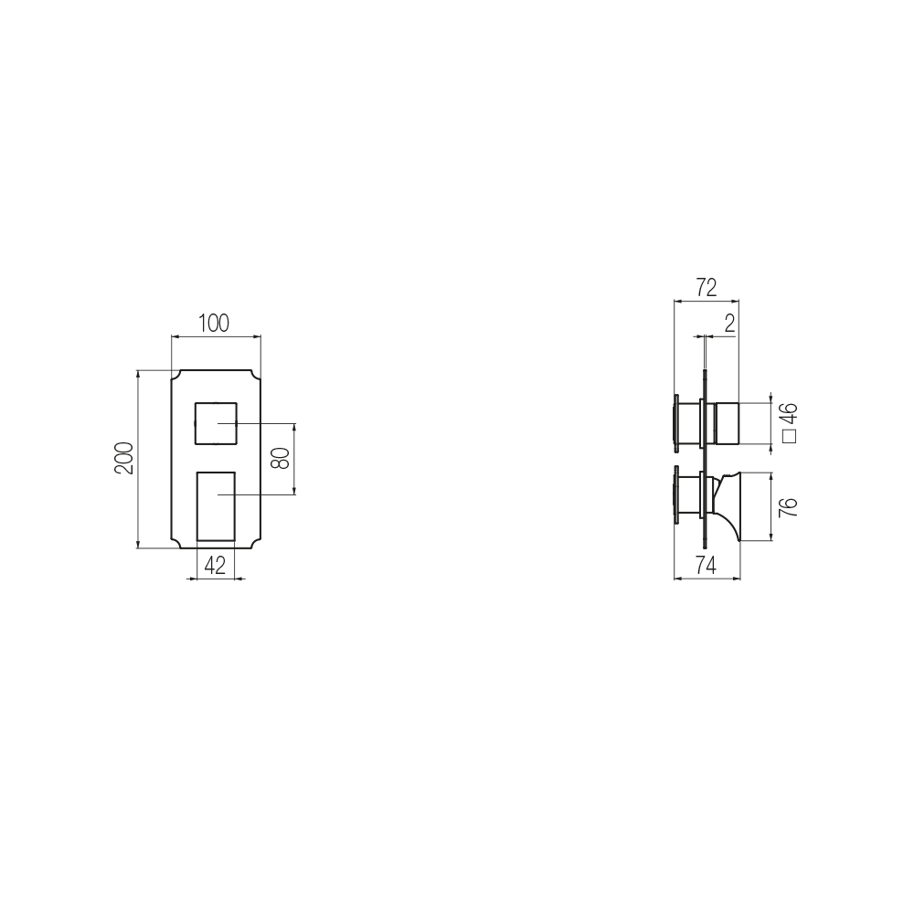  External Part - Bộ trộn 3 đầu ra bằng đồng Rajia - Geda Wellness - EMR3 