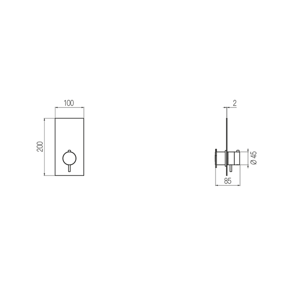  External Part - Bộ trộn điều chỉnh nhiệt độ 1 đầu ra bằng đồng Tibò - Geda Wellness - ETM1 