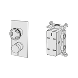  External Part - Bộ trộn điều chỉnh nhiệt độ 2 đầu ra bằng đồng Tibò - Geda Wellness - ETO2 