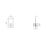 External Part - Bộ trộn điều chỉnh nhiệt độ 1 đầu ra bằng đồng Hito Cinquantuno - Geda Wellness - ETQ1 