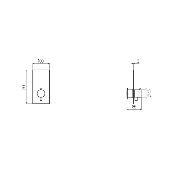  External Part - Bộ trộn điều chỉnh nhiệt độ 1 đầu ra bằng đồng Hito Cinquantuno - Geda Wellness - ETQ1 