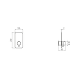  External Part - Bộ trộn điều chỉnh nhiệt độ 1 đầu ra bằng đồng Rajia - Geda Wellness - ETR1 