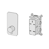  External Part - Bộ trộn điều chỉnh nhiệt độ 1 đầu ra bằng đồng Rajia - Geda Wellness - ETR1 