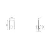  External Part - Bộ trộn điều chỉnh nhiệt độ 1 đầu ra bằng đồng Koè - Geda Wellness - ETT1 