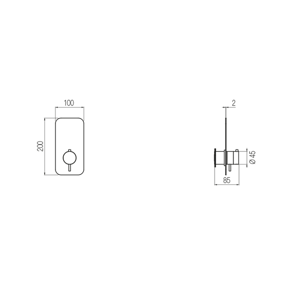  External Part - Bộ trộn điều chỉnh nhiệt độ 1 đầu ra bằng đồng Koè - Geda Wellness - ETT1 