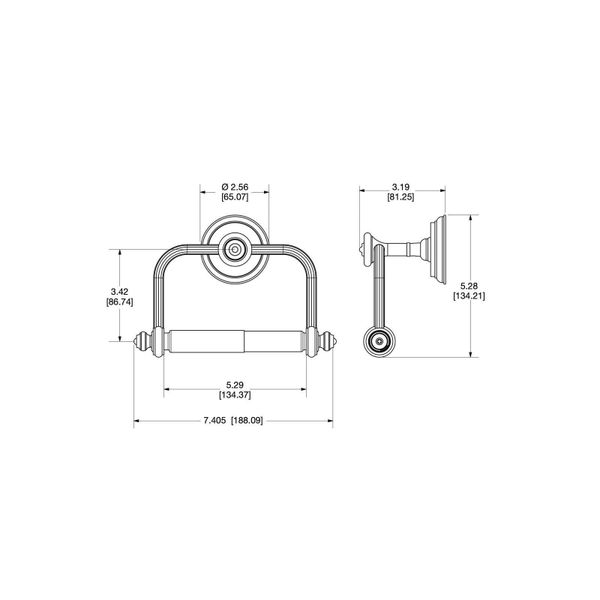 Móc treo giấy vệ sinh không nắp chụp Onyx SW - 3535-GROX 