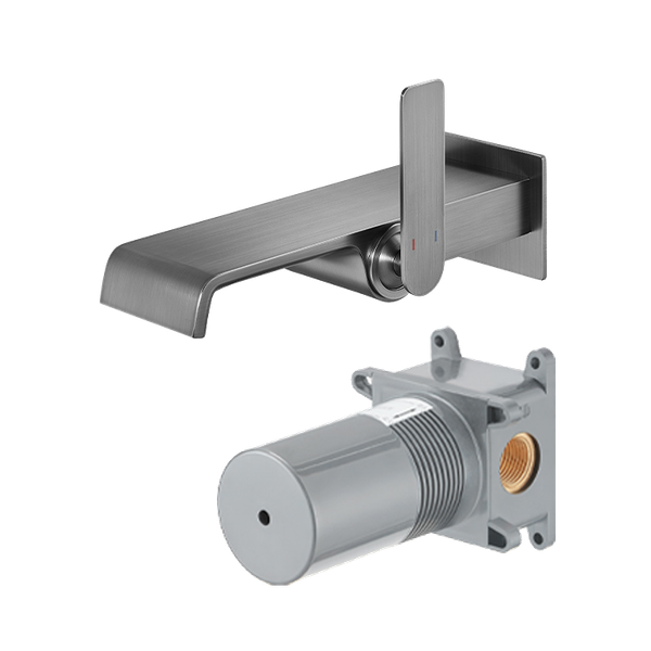  Vòi chậu lavabo gắn tường dài 225mm bằng đồng Stream - FH7127 