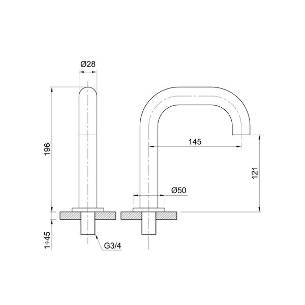  Vòi chậu rửa mặt bằng đồng Fly - FILCANAPP-FLY1910NA 