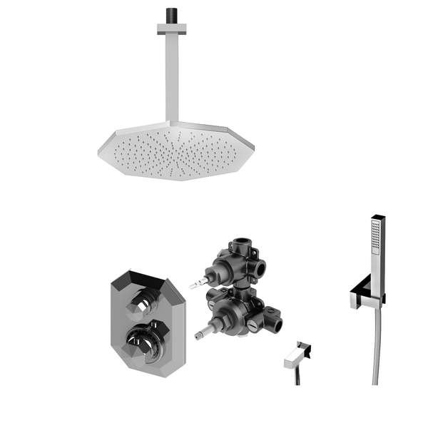  Vòi sen âm trần có sen cầm tay bằng đồng Firenze - FIR-CSHOWER1 