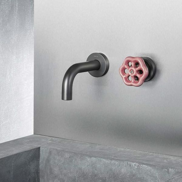  Vòi chậu rửa mặt gắn tường 130mm bằng đồng Volare - FLYCAN130D-VOL942CZ 