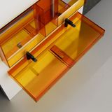  Chậu lavabo treo tường trong suốt - G211T 