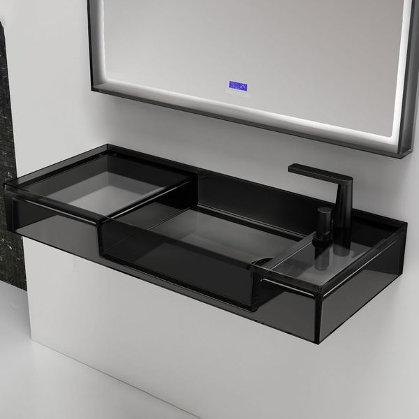  Chậu lavabo treo tường trong suốt - G802T 