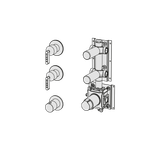  External Part - Bộ trộn điều chỉnh nhiệt độ 2 đầu ra  (3/4