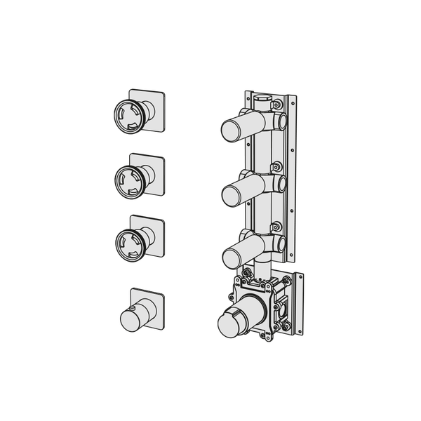  External Part - Bộ trộn điều chỉnh nhiệt độ 3 đầu ra  (3/4