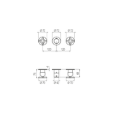  External Part - Bộ trộn điều chỉnh nhiệt độ 2 đầu ra  (3/4