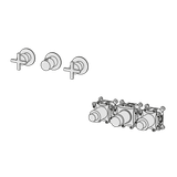  External Part - Bộ trộn điều chỉnh nhiệt độ 2 đầu ra  (3/4