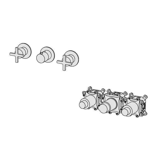  External Part - Bộ trộn điều chỉnh nhiệt độ 2 đầu ra  (3/4