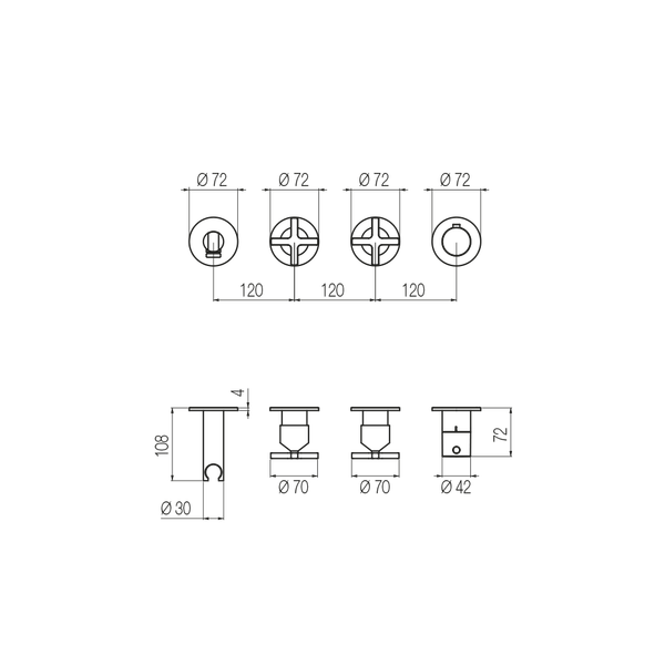  External Part - Bộ trộn điều chỉnh nhiệt độ 2 đầu ra  (3/4