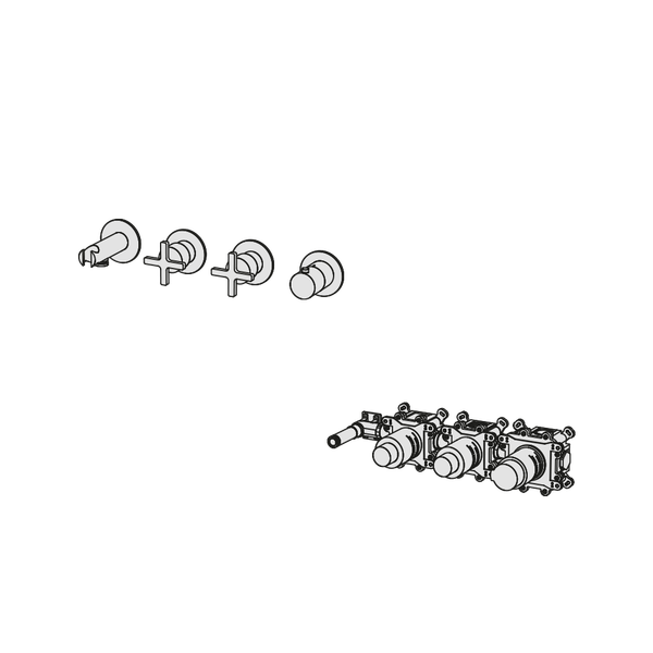  External Part - Bộ trộn điều chỉnh nhiệt độ 2 đầu ra  (3/4