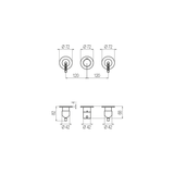  External Part - Bộ trộn điều chỉnh nhiệt độ 2 đầu ra  (3/4