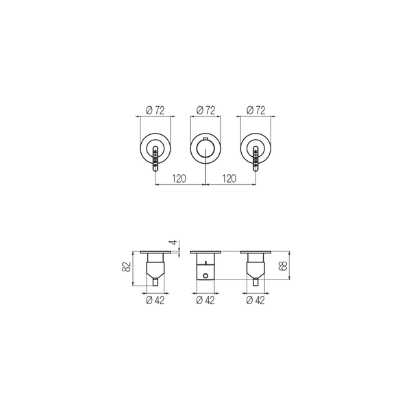  External Part - Bộ trộn điều chỉnh nhiệt độ 2 đầu ra  (3/4