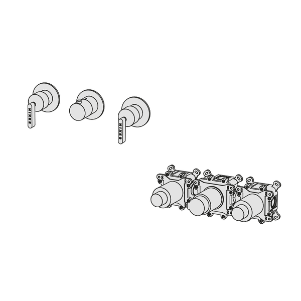  External Part - Bộ trộn điều chỉnh nhiệt độ 2 đầu ra  (3/4