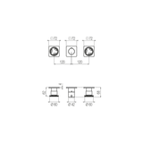  External Part - Bộ trộn điều chỉnh nhiệt độ 2 đầu ra  (3/4