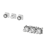  External Part - Bộ trộn điều chỉnh nhiệt độ 2 đầu ra  (3/4