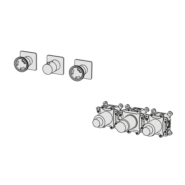  External Part - Bộ trộn điều chỉnh nhiệt độ 2 đầu ra  (3/4