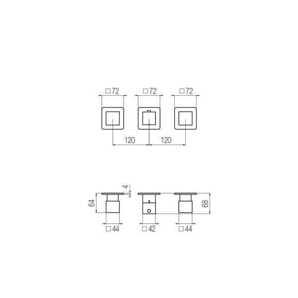  External Part - Bộ trộn điều chỉnh nhiệt độ 2 đầu ra  (3/4