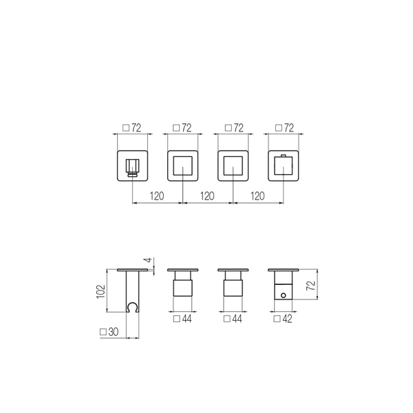 External Part - Bộ trộn điều chỉnh nhiệt độ 2 đầu ra  (3/4