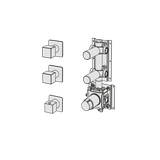  External Part - Bộ trộn điều chỉnh nhiệt độ 2 đầu ra bằng đồng Hito Cinquantuno - Geda Wellness - GQN41 