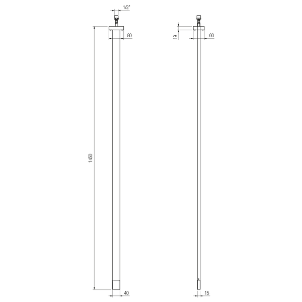  Vòi chậu lavabo âm trần bằng đồng Hito Quarantuno - H4U21 